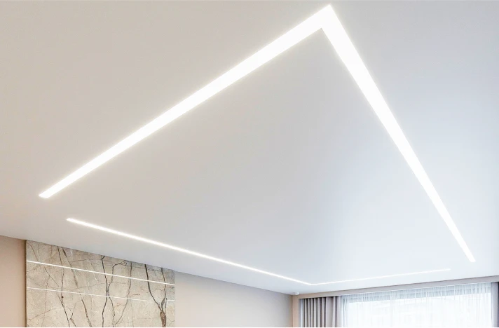 Сатиновый натяжной потолок 4