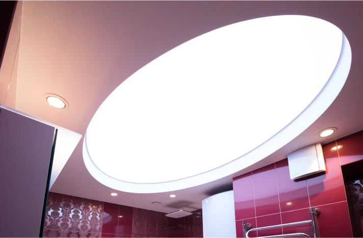 Натяжной потолок в ванную 5