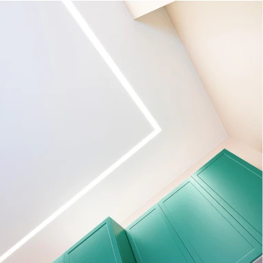 Пример световых линий flexy на натяжном потолке 4113