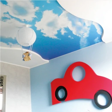 Пример натяжного потолка с фотопечатью 4122