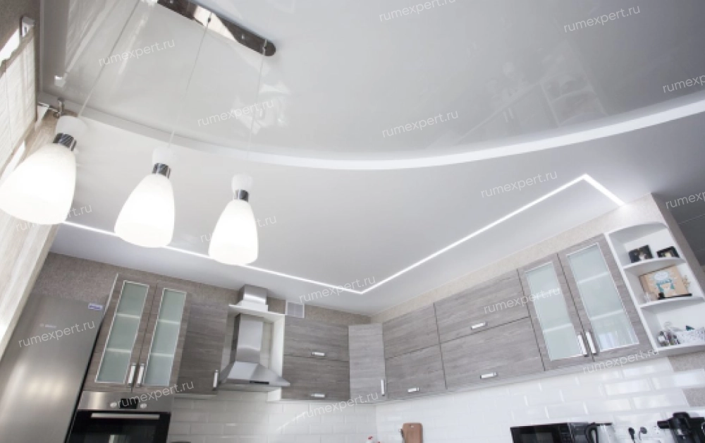 Двухуровневый натяжной потолок 7