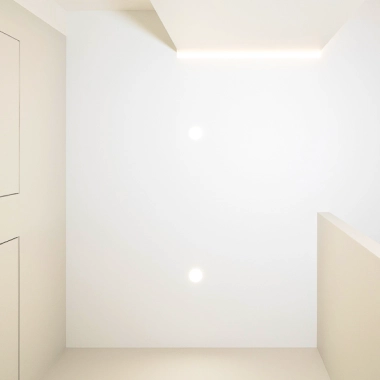 Пример установленного парящего натяжного потолка 5104