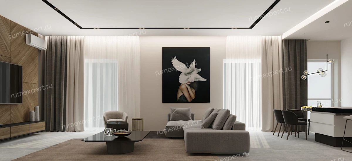 Натяжной потолок в стиле Классика