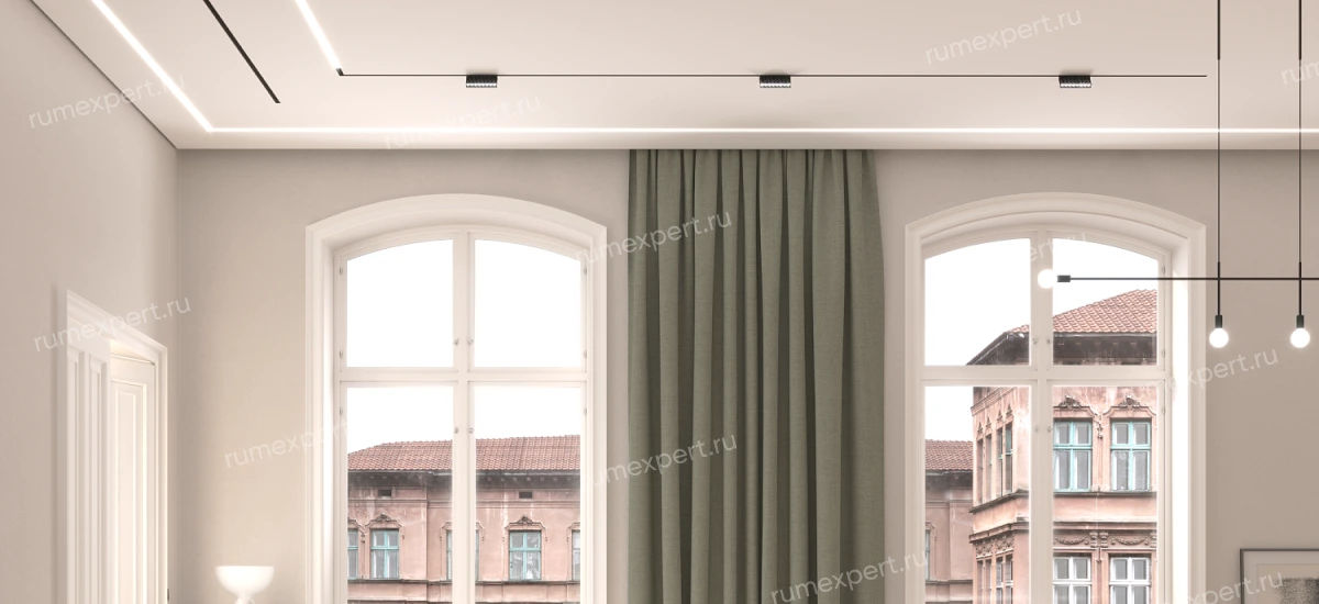 Натяжной потолок в стиле Минимализм