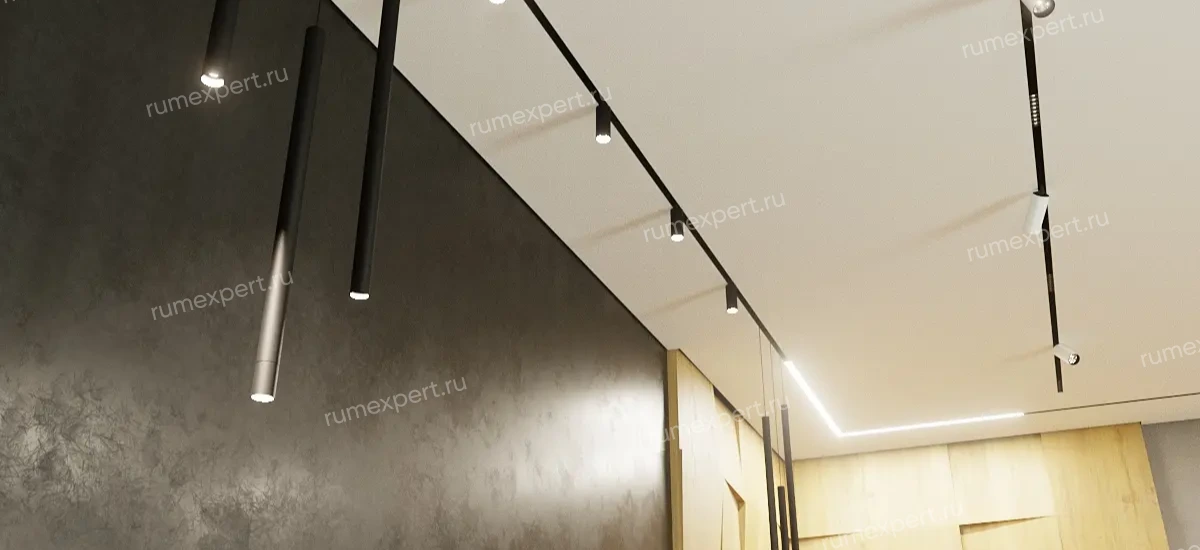 освещения комнаты с натяжным потолком
