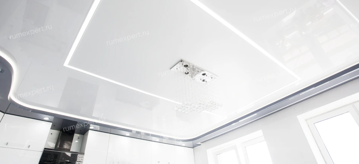 Глянцевые натяжные потолки №1