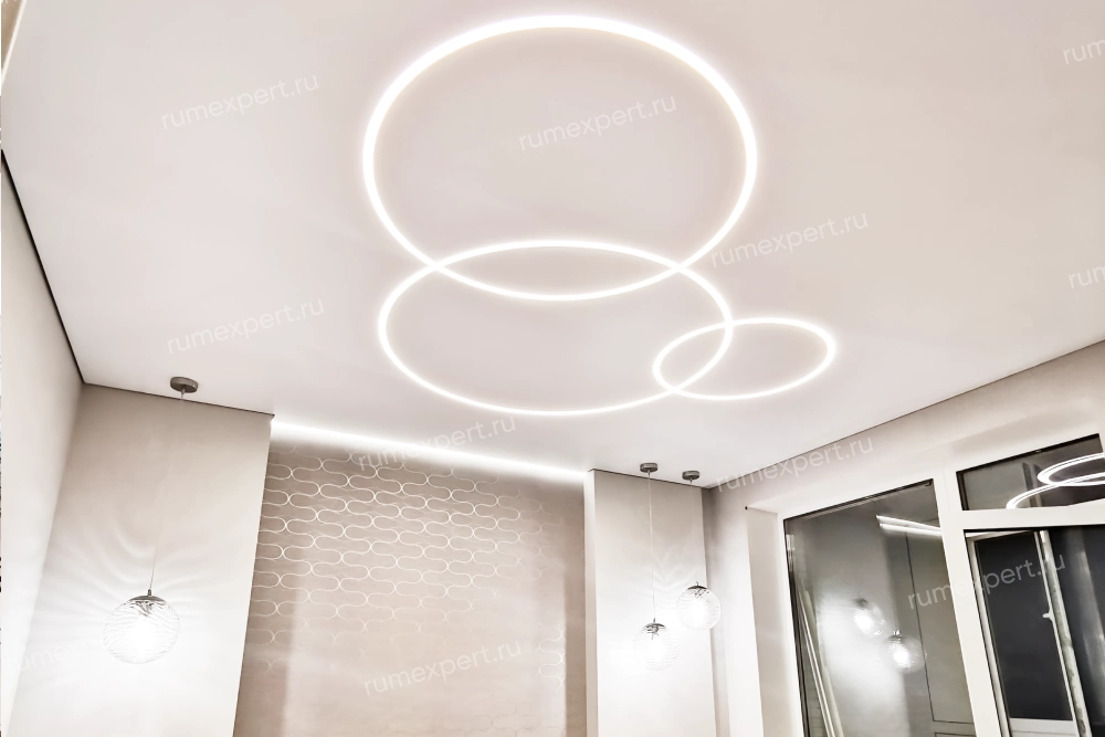 Натяжные потолки с подсветкой 5