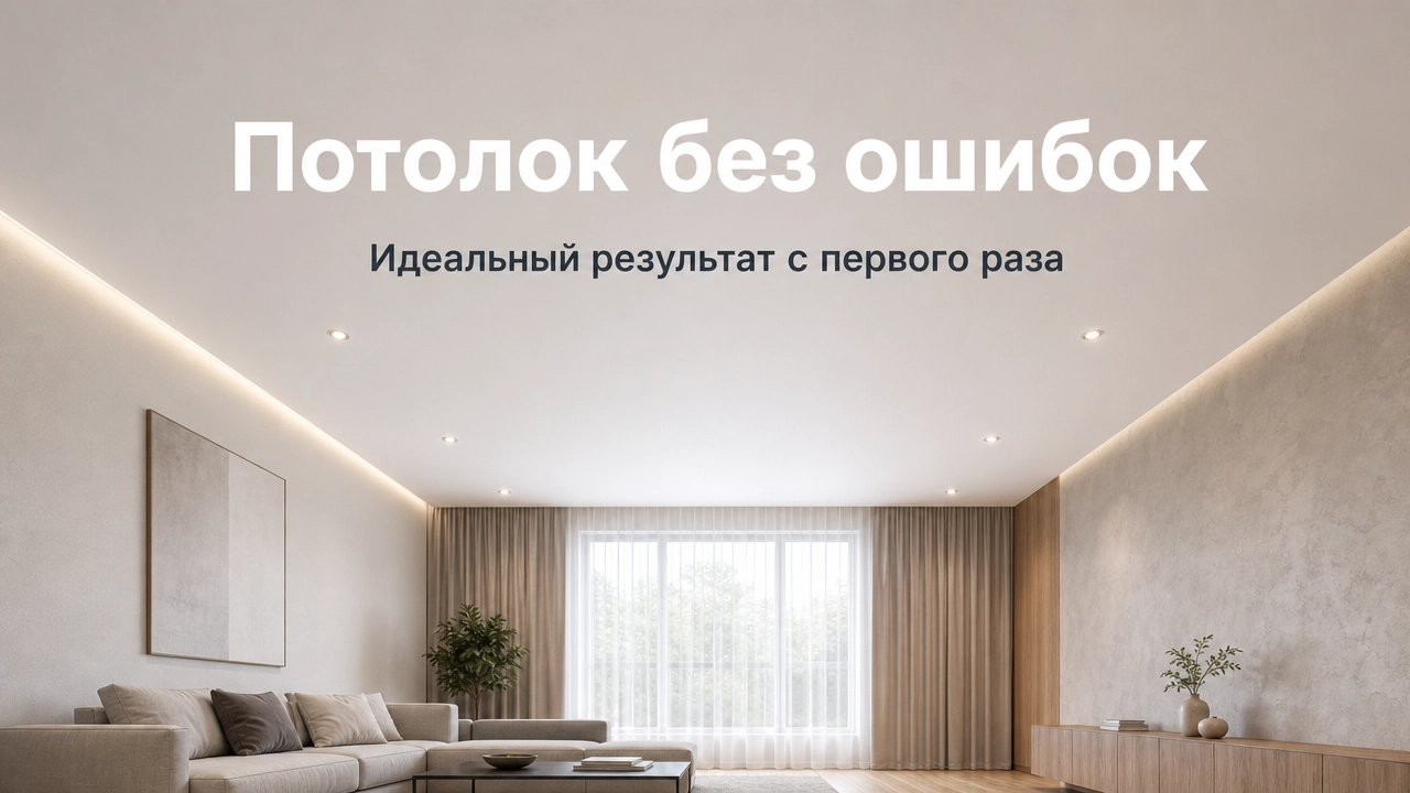 Образцы матового, глянцевого и тканевого натяжного потолка для выбора материала и фактуры