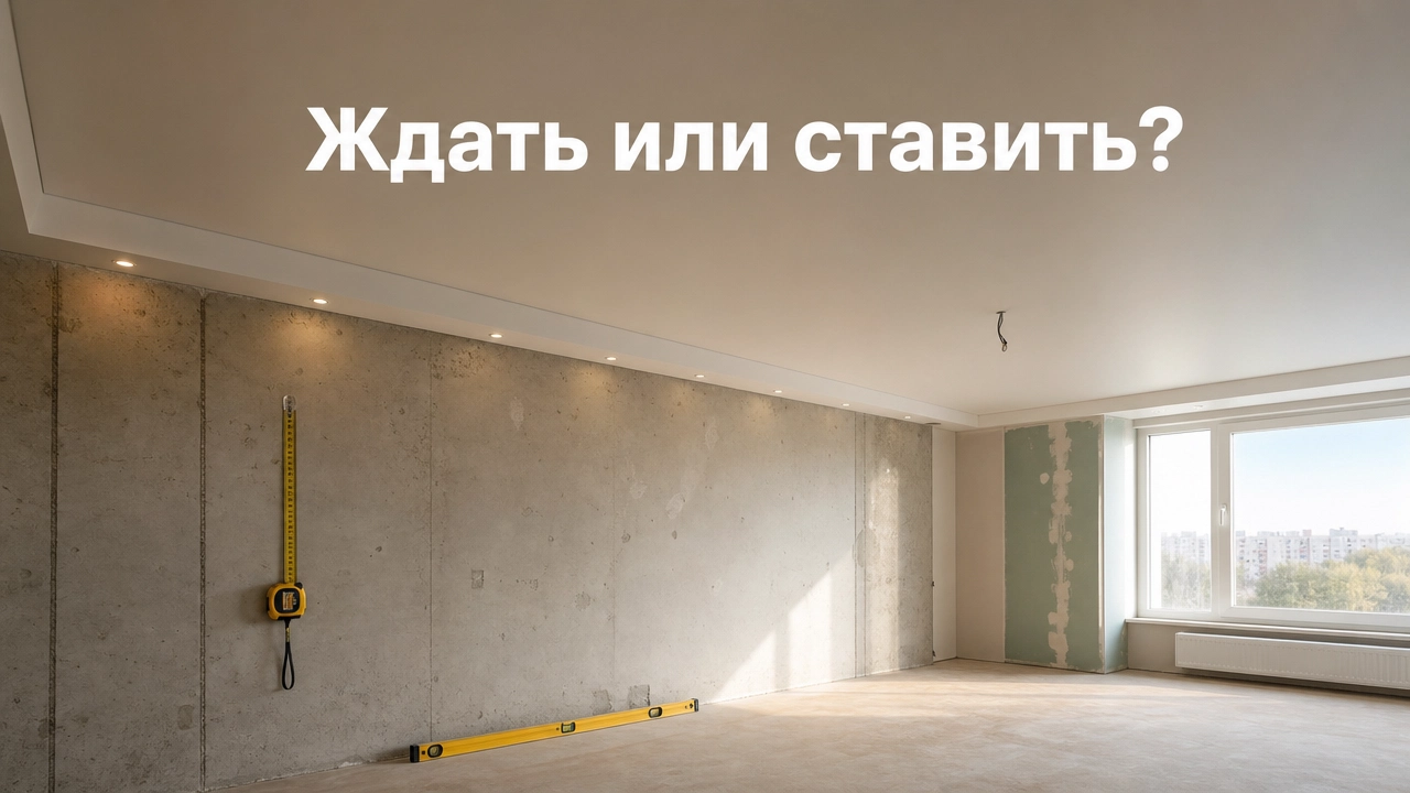 Натяжной потолок в новой квартире после усадки дома