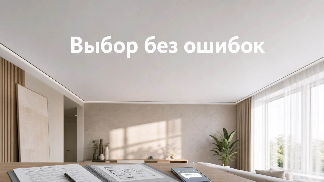 Клиент сравнивает отзывы и предложения компаний по установке натяжных потолков