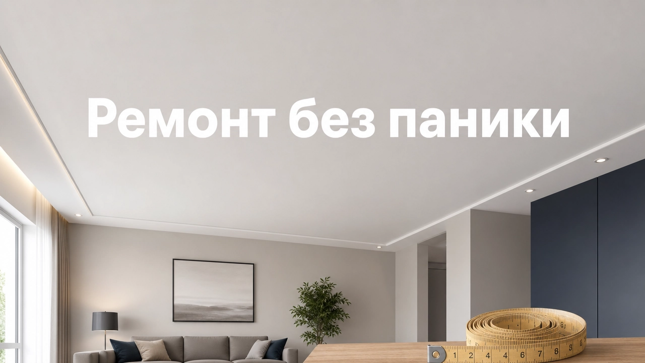 Мастер сливает воду и ремонтирует повреждённый натяжной потолок