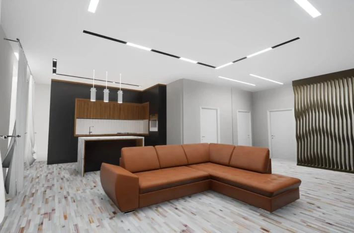 Визуализация натяжного потолка 4