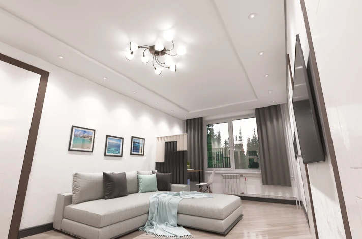 Визуализация натяжного потолка 6