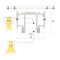 Чертёж световой линии SLOTT Canyon