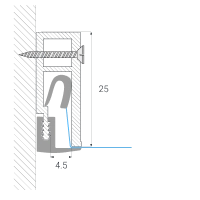 Чертёж стенового ПВХ профиля
